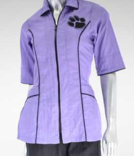 Piped Pocket 3/4 Sleeve Jacket with Paw